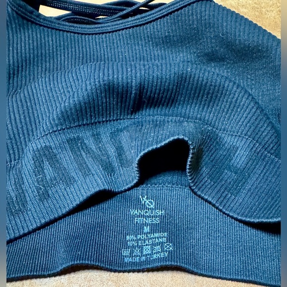VANQUISH FITNESS | SPORTS BRA | DENIM BLUE | WOMEN'S SIZE M - Picture 3 of 3